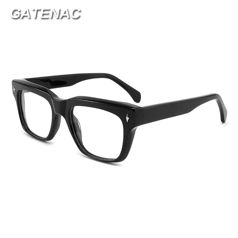 Gatenac Unisex Full Rim Square Acetate Frame Eyeglasses Gxyj798