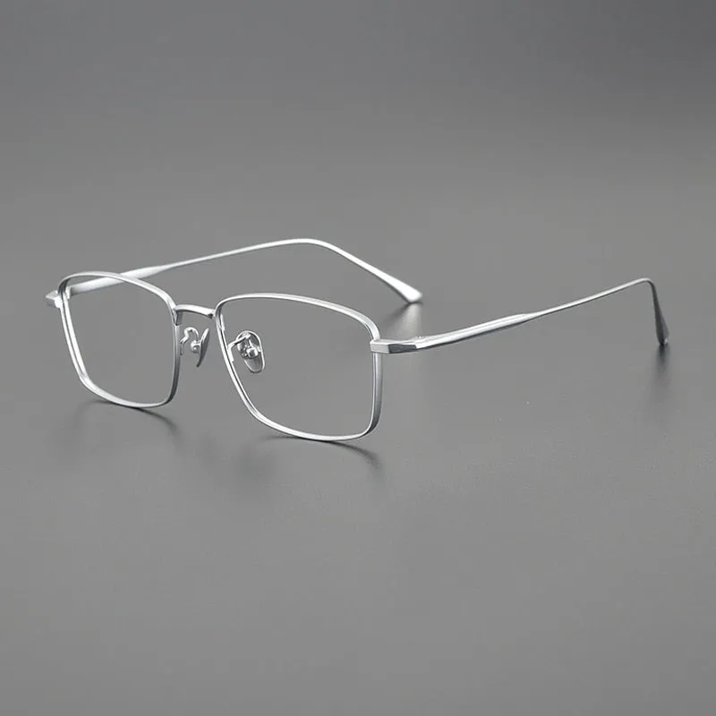 Gatenac Unisex Full Rim Square Titanium Eyeglasses Gxyj1100