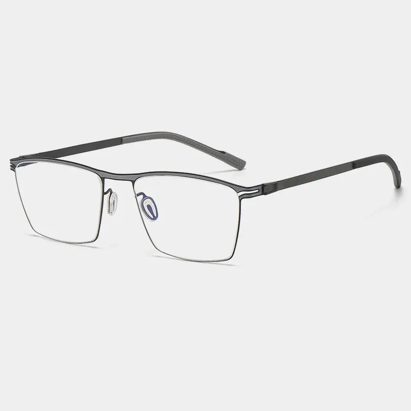 Gatenac Unisex Full Rim Square Titanium Eyeglasses Gxyj1147