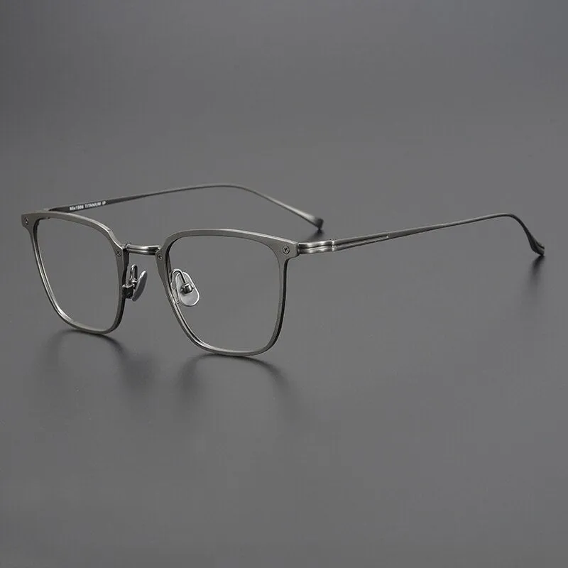 Gatenac Unisex Full Rim Square Titanium Eyeglasses Gxyj965