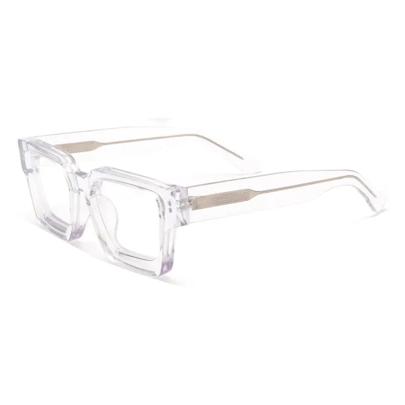 Gatenac Unisex Full Rim Thick Square Acetate Eyeglasses Gxyj1472