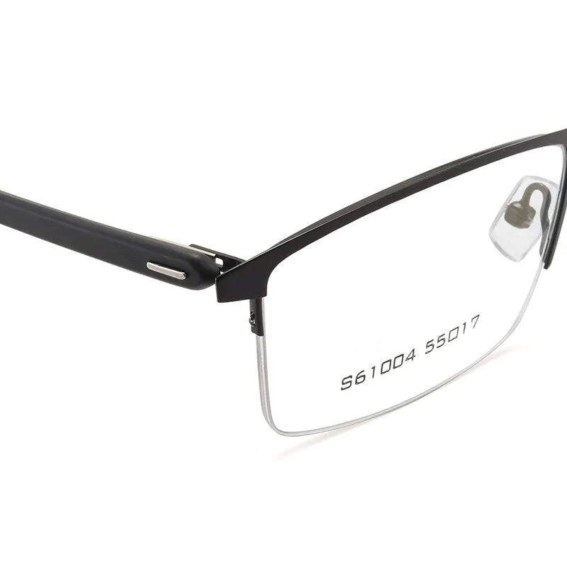 Gmei Men's Eyeglasses Business Half Rim Metal Alloy S61004