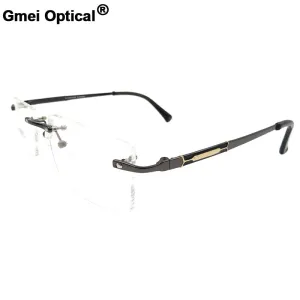 Gmei Men's Eyeglasses Titanium Alloy Rimless S8313