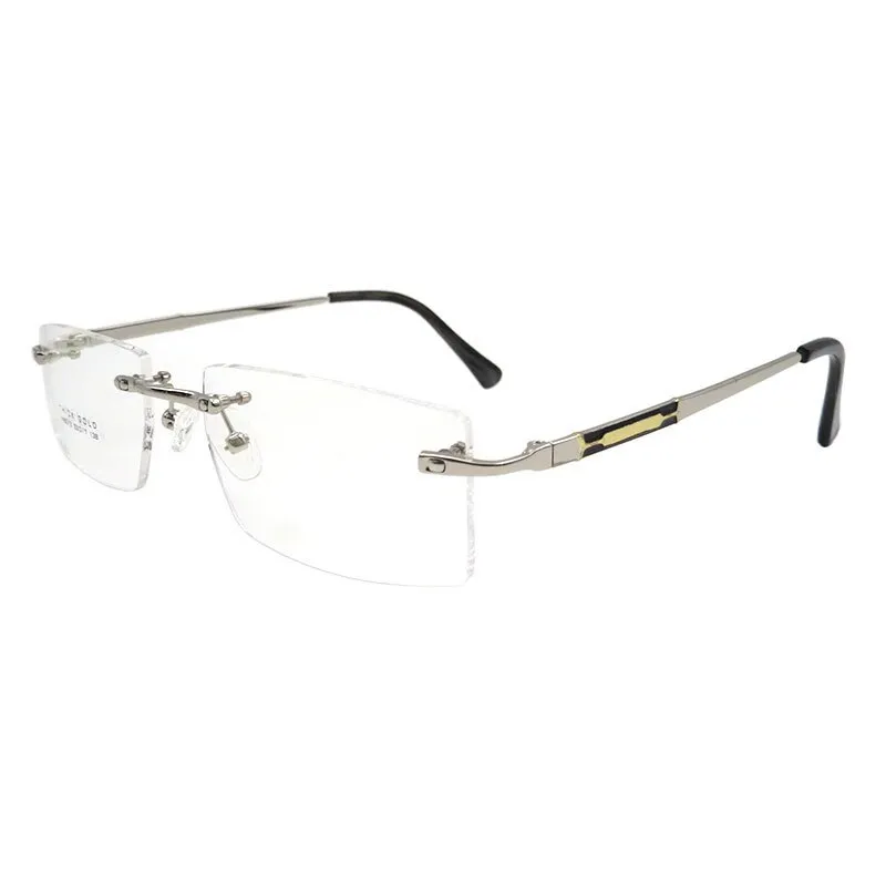 Gmei Men's Eyeglasses Titanium Alloy Rimless S8313