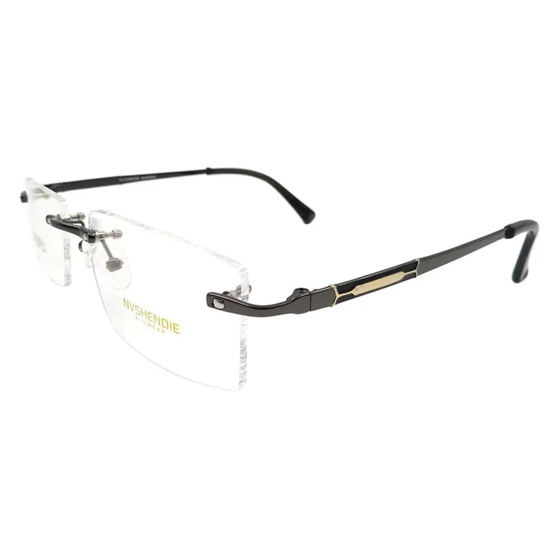 Gmei Men's Eyeglasses Titanium Alloy Rimless S8313