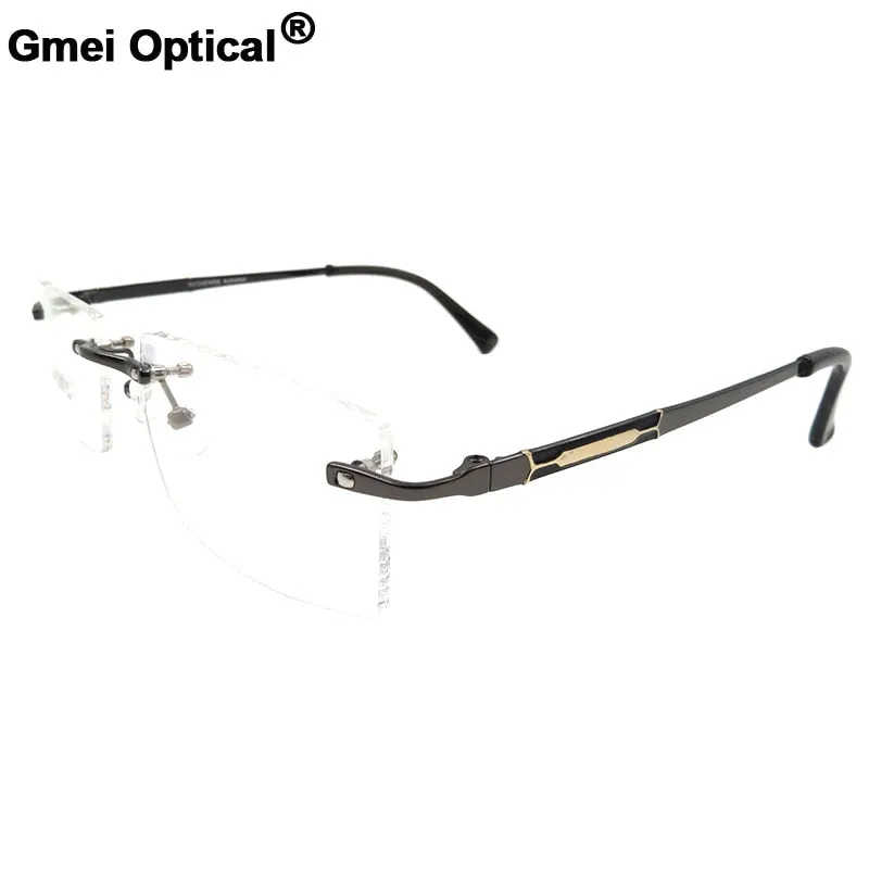 Gmei Men's Eyeglasses Titanium Alloy Rimless S8313