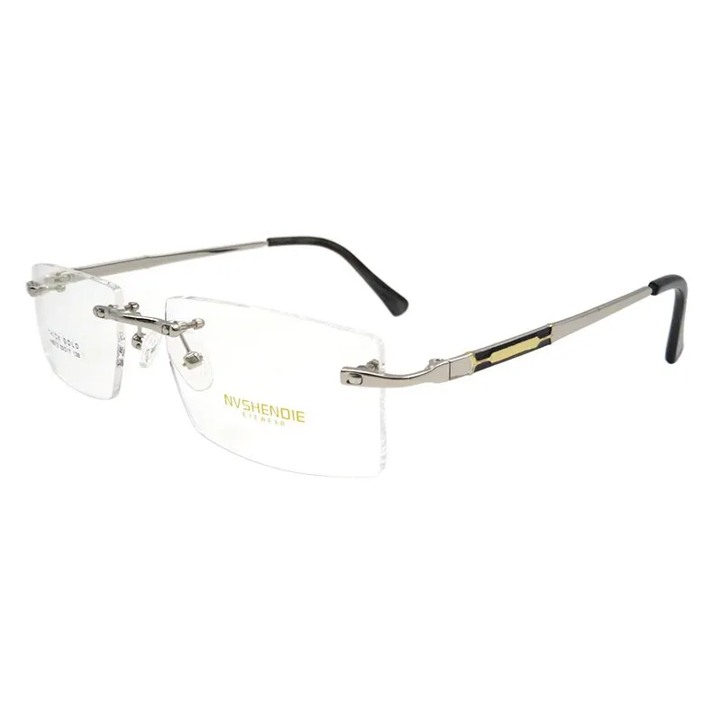 Gmei Men's Eyeglasses Titanium Alloy Rimless S8313