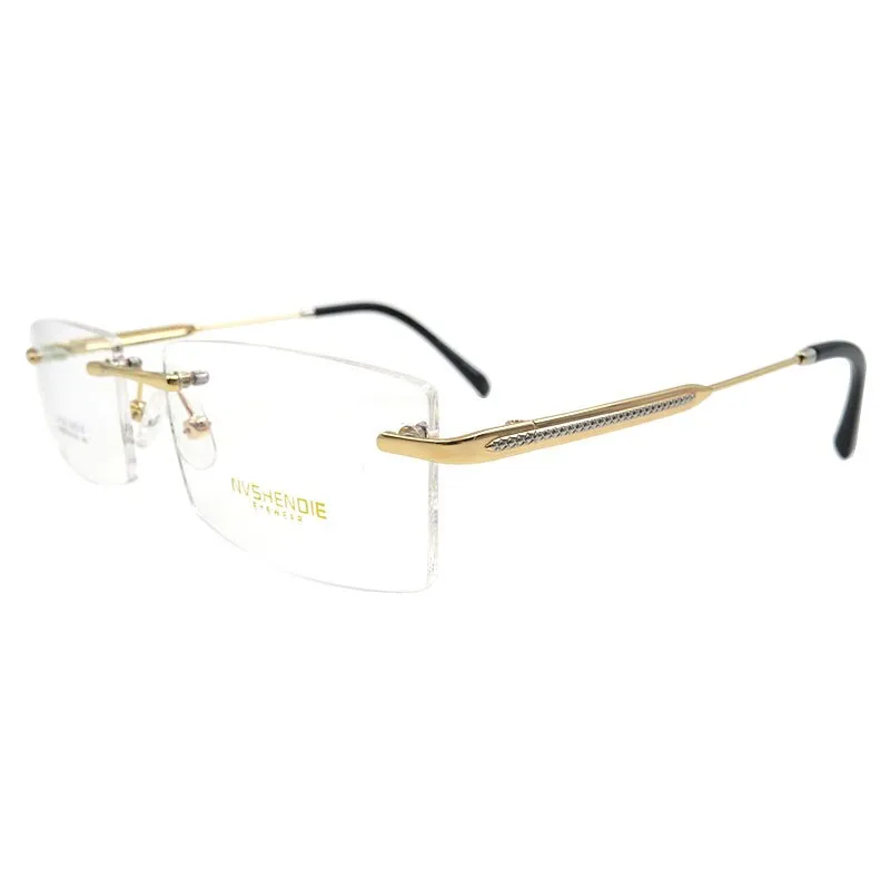 Gmei Men's Eyeglasses Titanium Alloy Rimless S8323