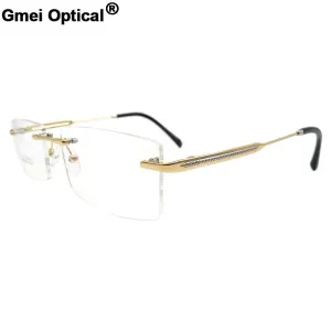 Gmei Men's Eyeglasses Titanium Alloy Rimless S8323