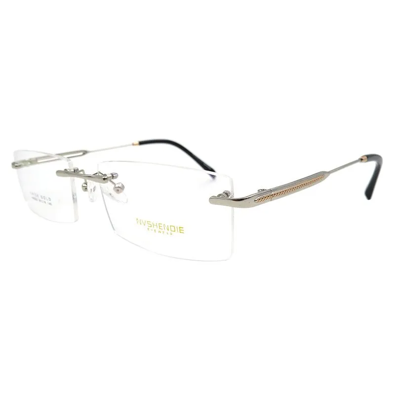 Gmei Men's Eyeglasses Titanium Alloy Rimless S8323