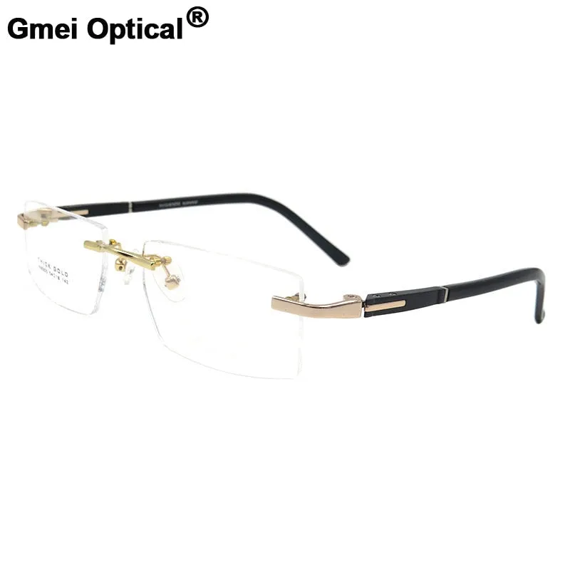 Gmei Men's Eyeglasses Titanium Alloy S8305 Rimless