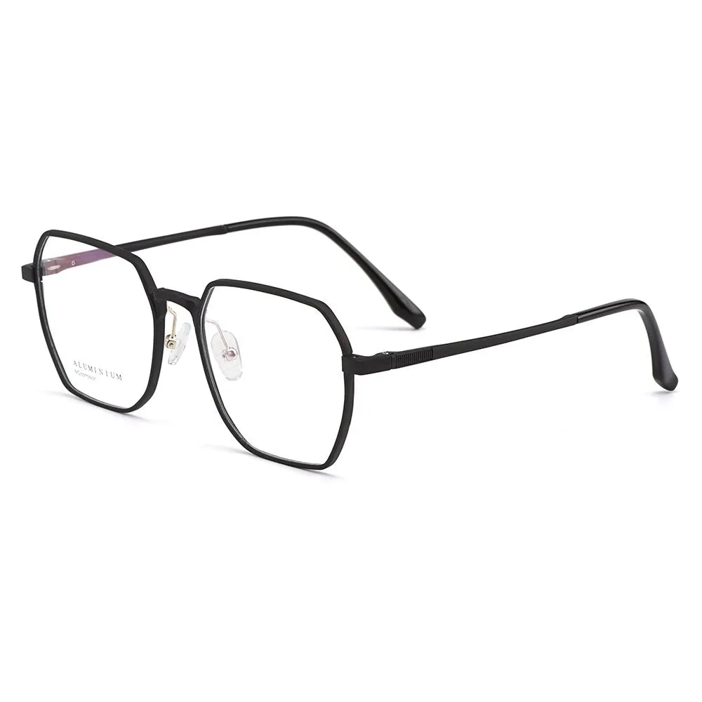 Gmei Men's Full Rim Square Eyeglasses Hydronalium Spring Hinges Gf9001