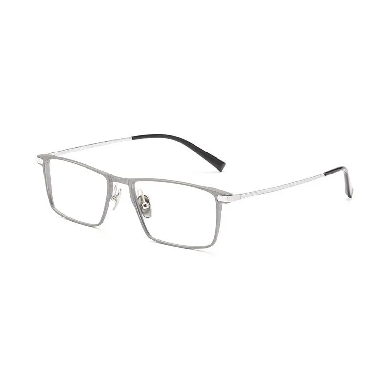 Gmei Men's Full Rim Square Titanium Eyeglasses L5077M