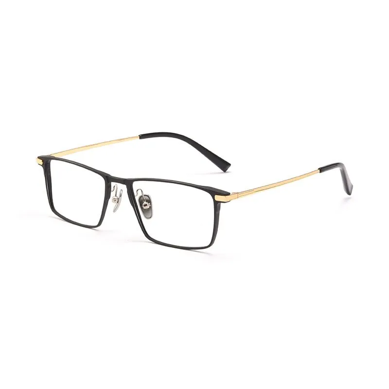 Gmei Men's Full Rim Square Titanium Eyeglasses L5077M