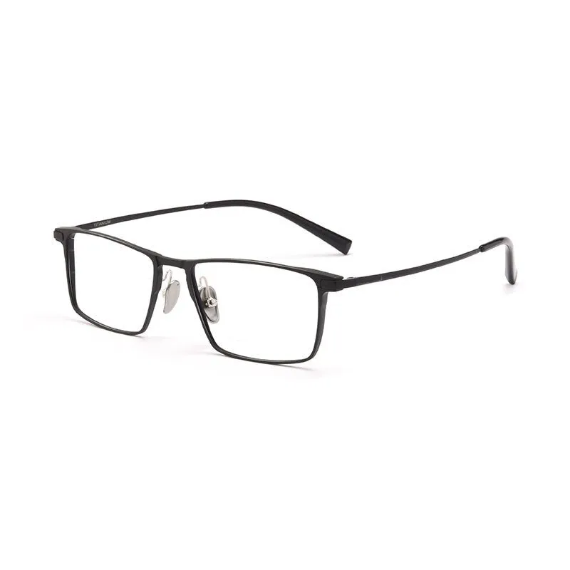 Gmei Men's Full Rim Square Titanium Eyeglasses L5077M