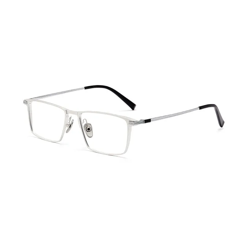 Gmei Men's Full Rim Square Titanium Eyeglasses L5077M