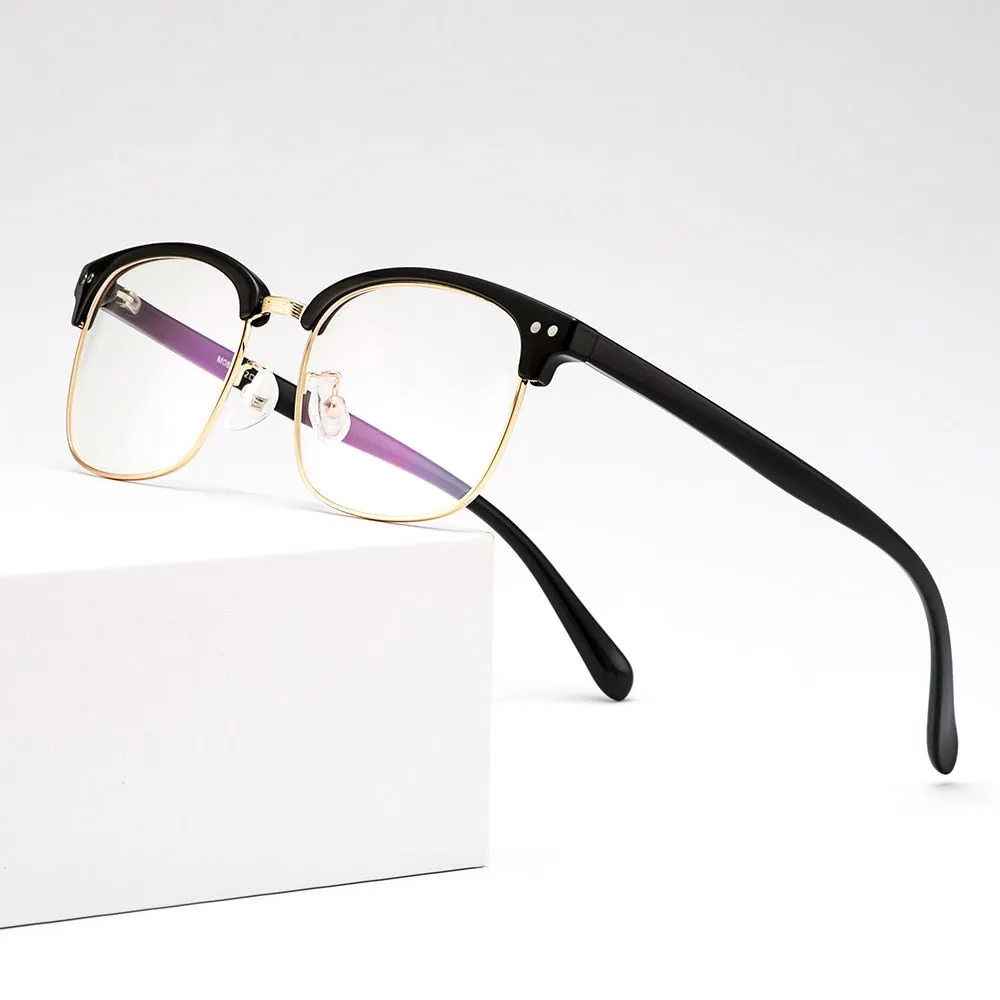 Gmei Unisex Eyeglasses Tr90 Alloy Square Frame Md085