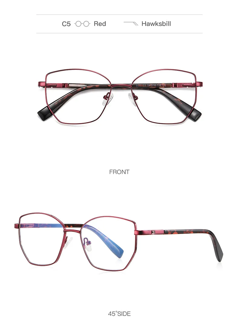 Gmei Unisex Full Rim Alloy Square Polygonal Frame Eyeglasses 3011