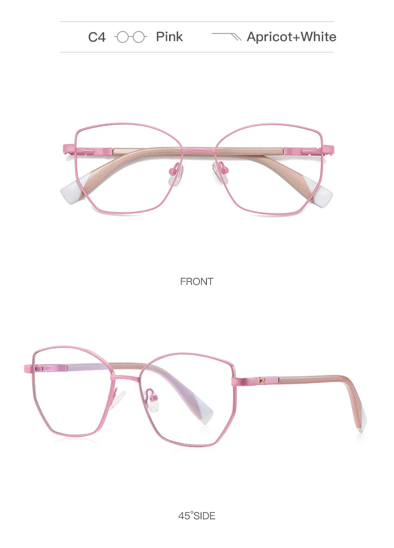 Gmei Unisex Full Rim Alloy Square Polygonal Frame Eyeglasses 3011