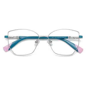 Gmei Unisex Full Rim Alloy Square Polygonal Frame Eyeglasses 3011