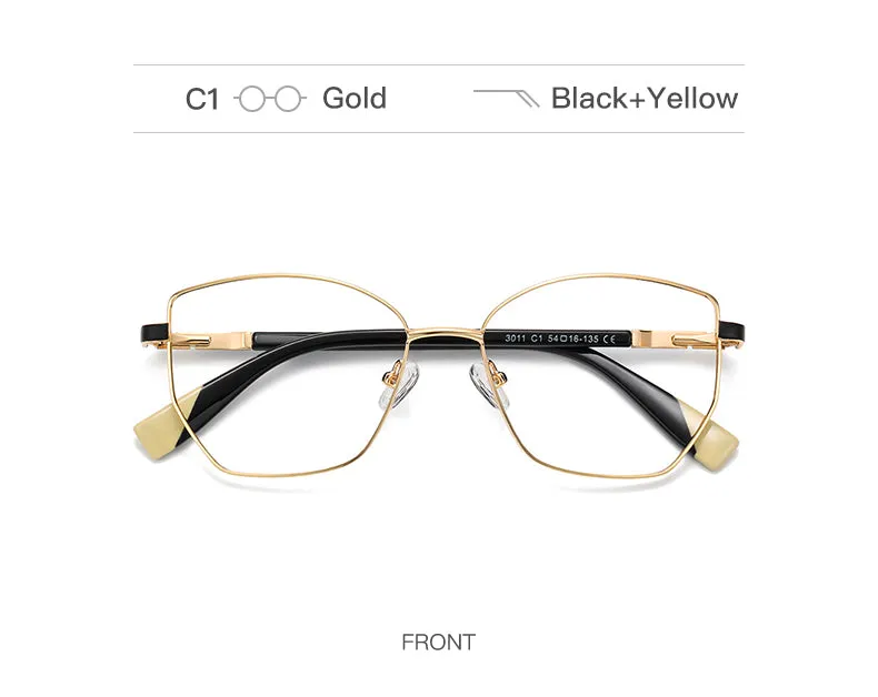 Gmei Unisex Full Rim Alloy Square Polygonal Frame Eyeglasses 3011