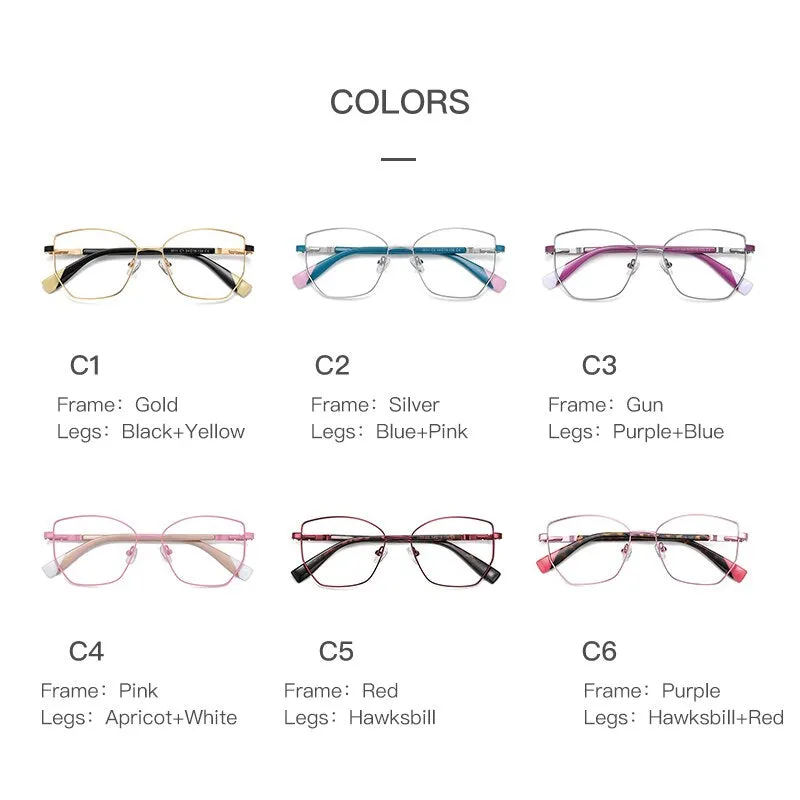 Gmei Unisex Full Rim Alloy Square Polygonal Frame Eyeglasses 3011