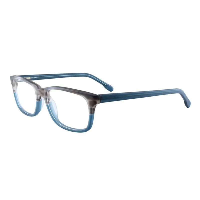 Gmei Unisex Full Rim Square Acetate Spring Hinge Eyeglasses T8061