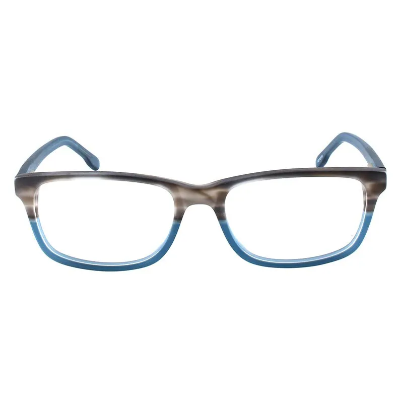 Gmei Unisex Full Rim Square Acetate Spring Hinge Eyeglasses T8061