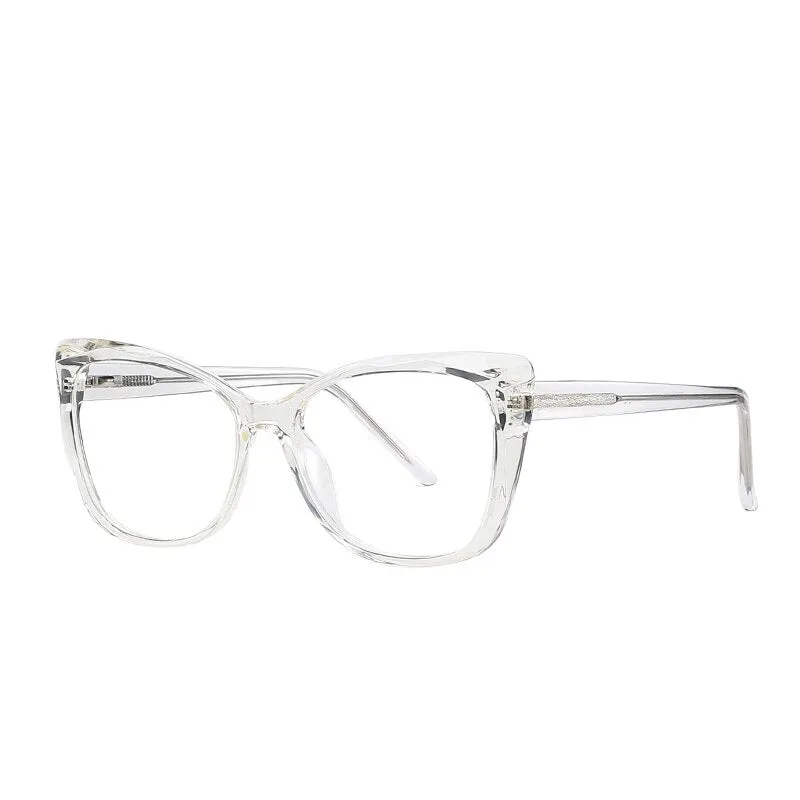 Gmei Women's Eyeglasses Acrylic Tr90 Cp Cat Eye Frame 2001