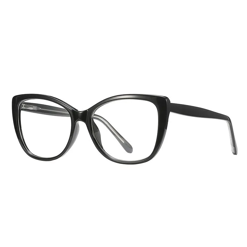 Gmei Women's Eyeglasses Cat Eye Acrylic Tr90 Cp Frame 2005