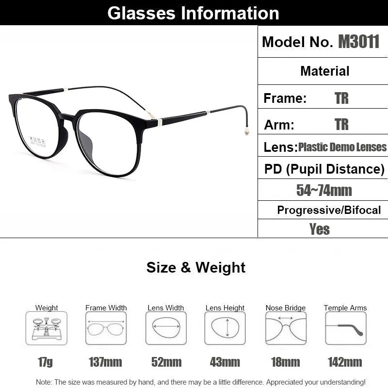 Gmei Women's Eyeglasses Ultra-Light Tr90 Plastic M3011