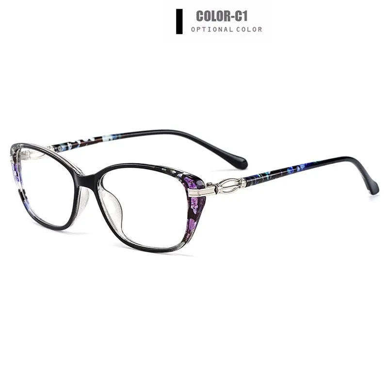 Gmei Women's Eyeglasses Ultra-Light Tr90 Square Full Rim Eyewear M1688