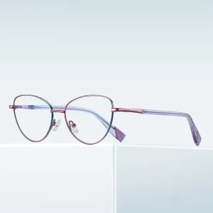 Gmei Women's Full Rim Alloy Cat Eye Frame Eyeglasses 3020