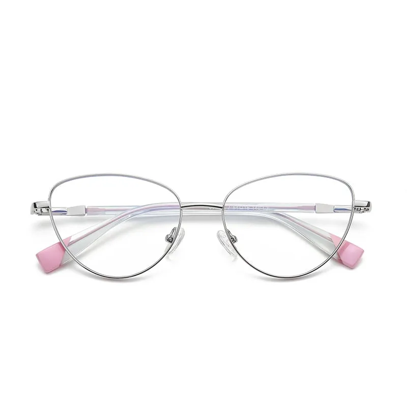 Gmei Women's Full Rim Alloy Cat Eye Frame Eyeglasses 3020