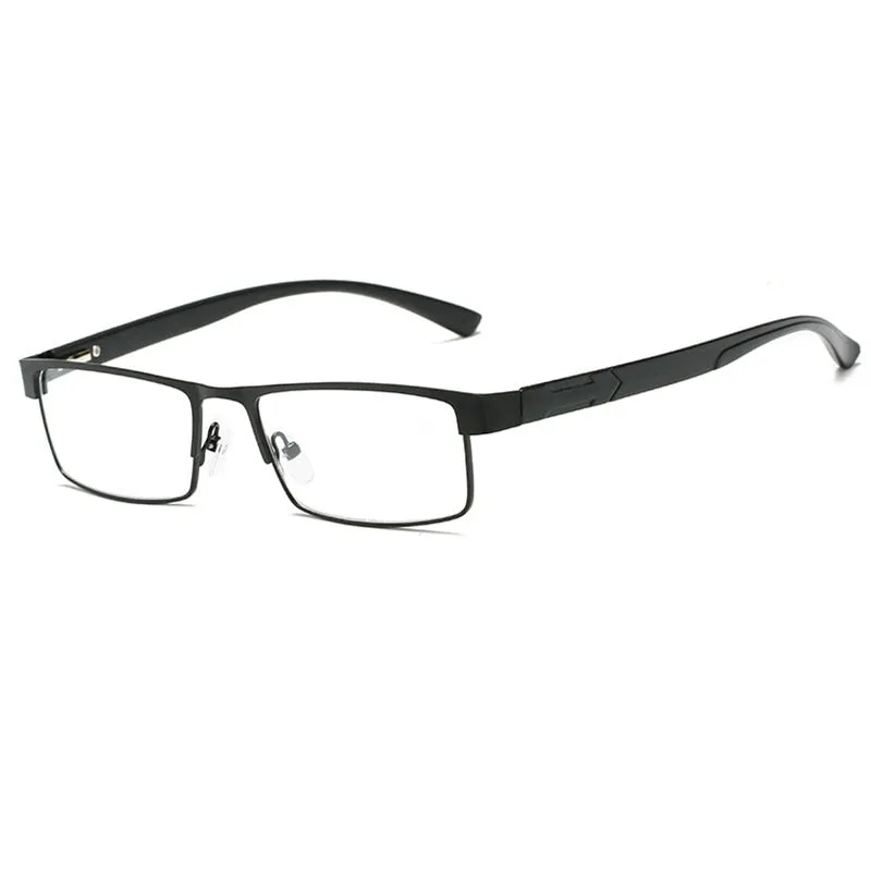 Handoer Men's Full Rim Square Titanium Alloy Reading Glasses A070