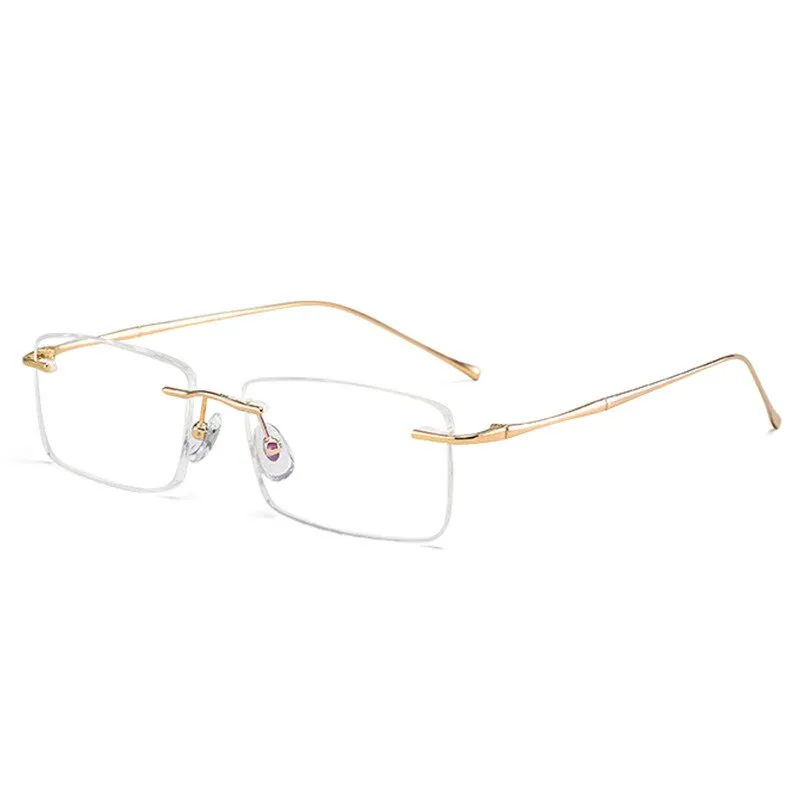 Handoer Men's Rimless Customized Lens Shape Titanium Eyeglasses 632