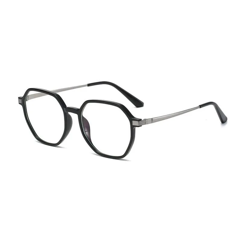 Handoer Unisex Full Rim Polygonal Round Tr 90 Eyeglasses Tr2330