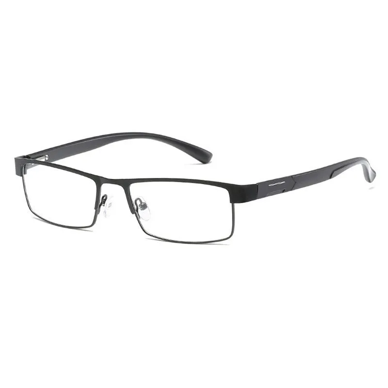 Handoer Unisex Full Rim Square Alloy Reading Glasses 070