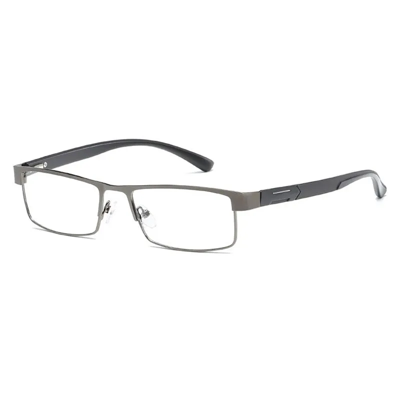 Handoer Unisex Full Rim Square Alloy Reading Glasses 070