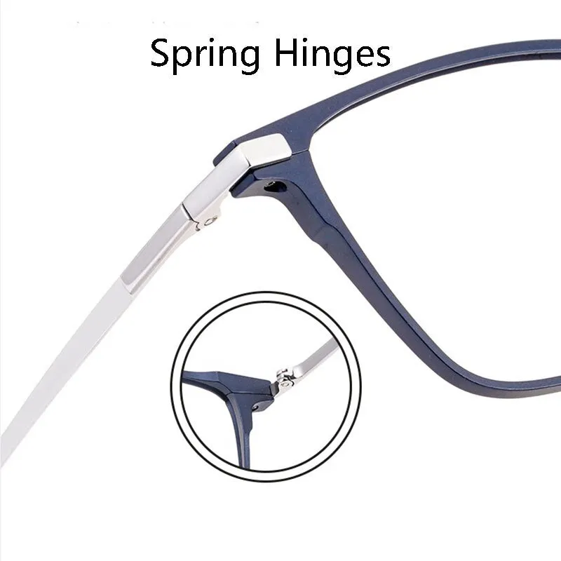 Handoer Unisex Full Rim Square Aluminum Magnesium Alloy Eyeglasses 5051