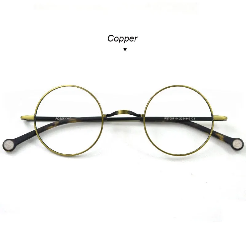 Hdcrafter Unisex Full Rim Round Alloy Frame Eyeglasses Ps7087