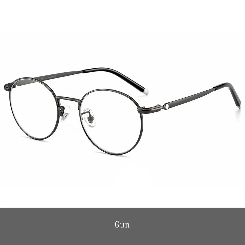 Hdcrafter Unisex Full Rim Round Titanium Eyeglasses 0172O