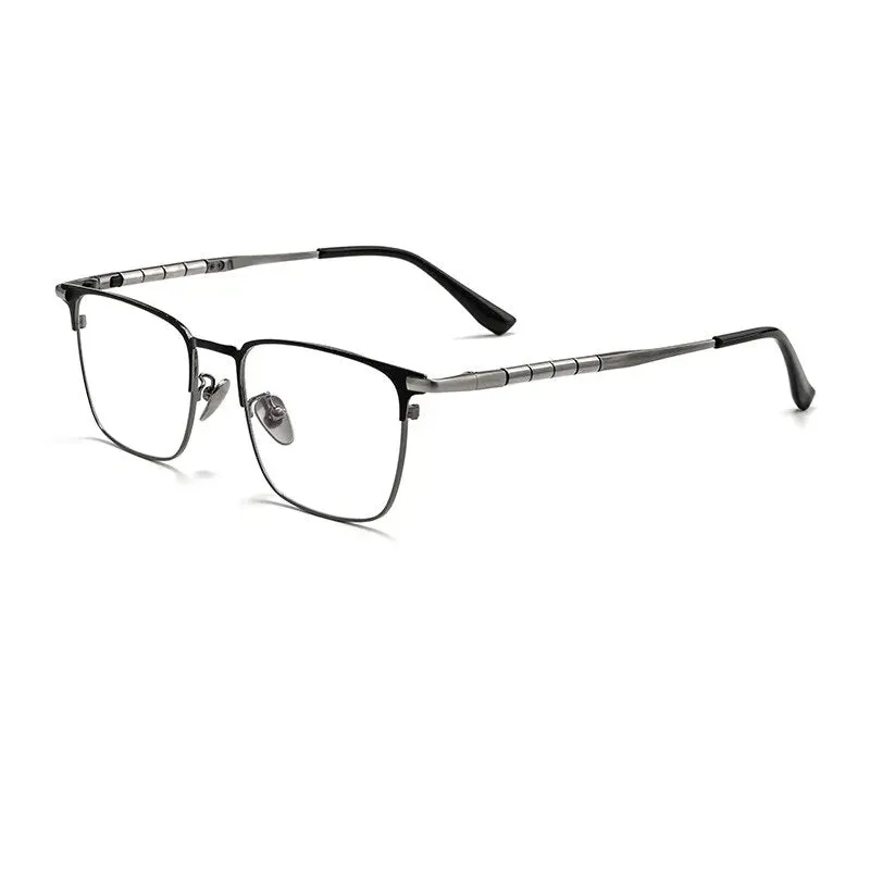 Hdcrafter Unisex Full Rim Square Titanium Eyeglasses 9009t