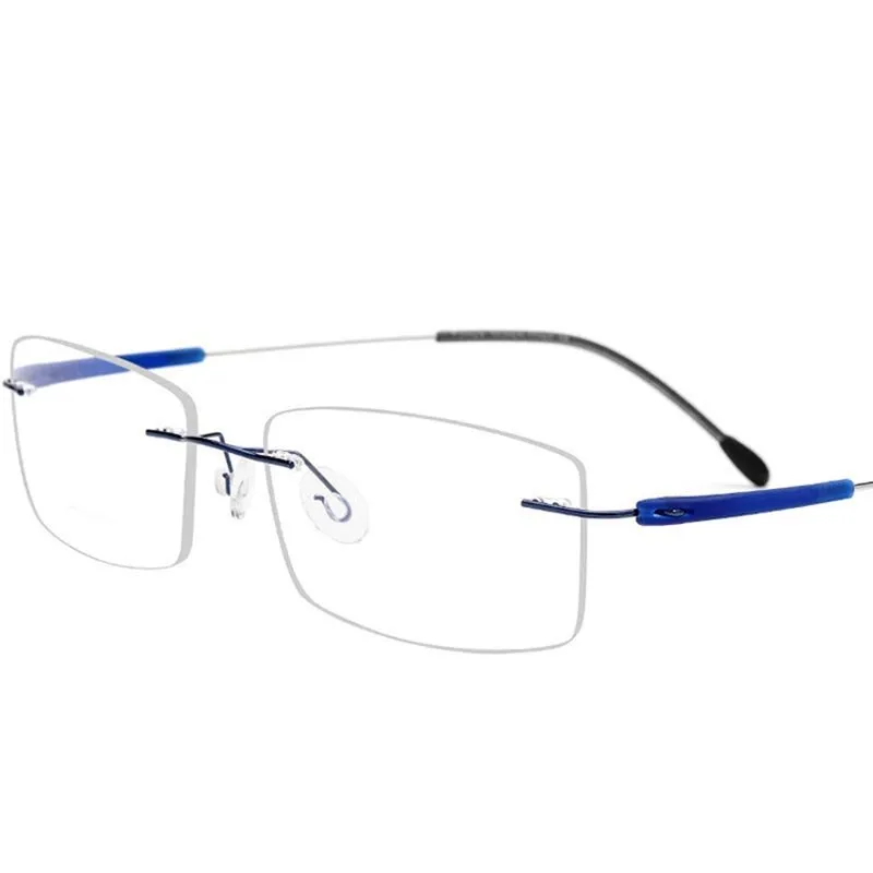 Hdcrafter Unisex Rimless Rectangle Titanium Frame Eyeglasses 3125