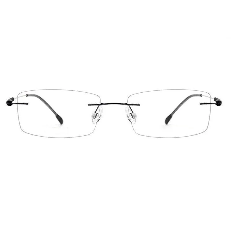 Hdcrafter Unisex Rimless Rectangle Titanium Frame Eyeglasses 3125