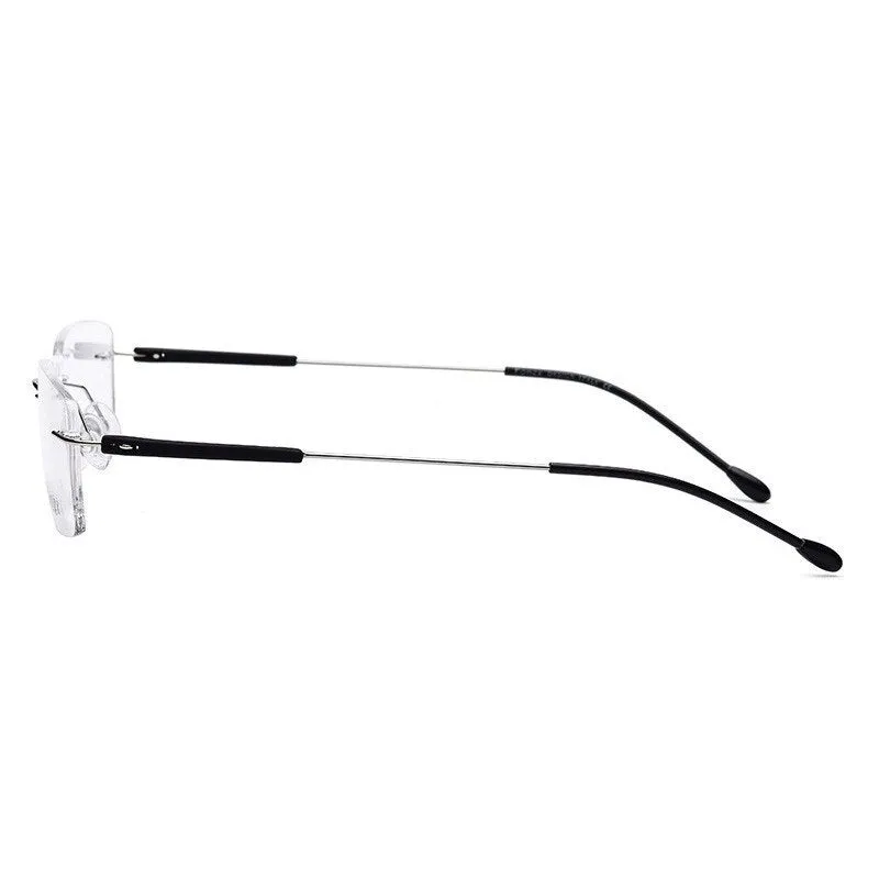 Hdcrafter Unisex Rimless Rectangle Titanium Frame Eyeglasses 3125