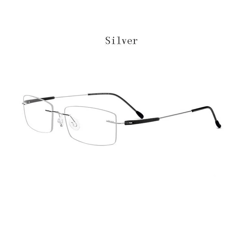 Hdcrafter Unisex Rimless Rectangle Titanium Frame Eyeglasses 3125