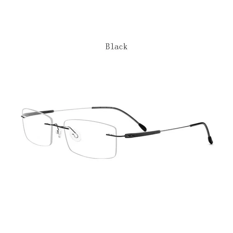 Hdcrafter Unisex Rimless Rectangle Titanium Frame Eyeglasses 3125