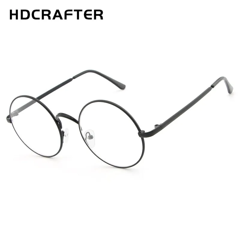 Hdcrafter Women's Full Rim Round Alloy Frame Eyeglasses Lx3048