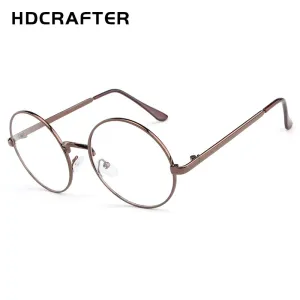 Hdcrafter Women's Full Rim Round Alloy Frame Eyeglasses Lx3048